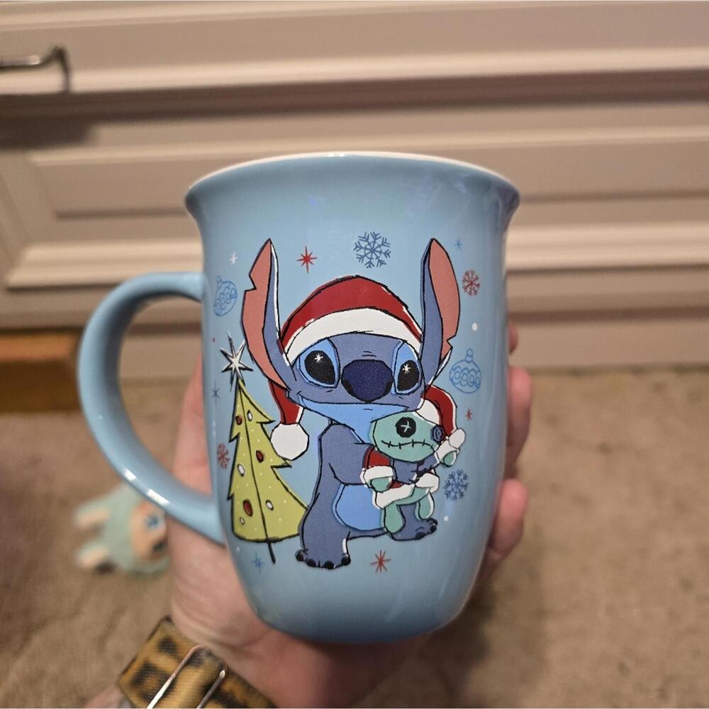 Disney Lilo & Stitch Season's Greetings Wide Rim Ceramic Mug - Picture 4 of 5